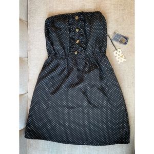 Strapless Short Black Dress - New